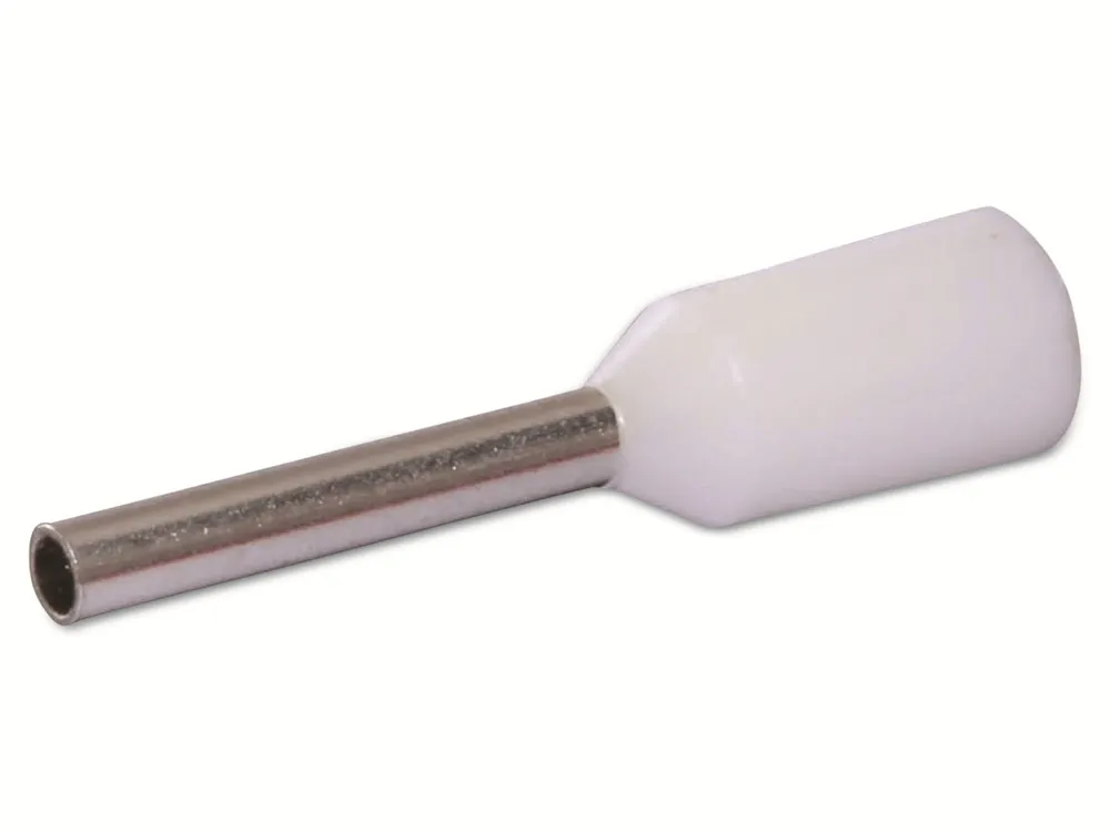 QUADRIOS Aderendhülse 22C425, 0,5 mm², Weiß, Teilisoliert, 100 Stück