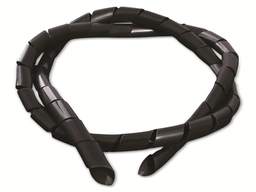 QUADRIOS Spiralschlauch 2111C144, Schwarz, PE, 3 bis 25 mm, 10 m