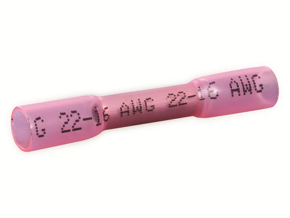 QUADRIOS Stoßverbinder 22C467, 0,5 - 1,5 mm², Rot, Vollisoliert, 150 Stück