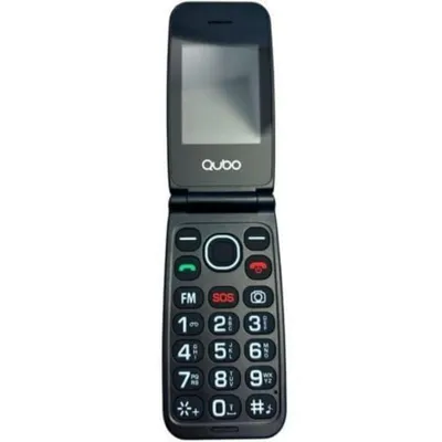 Qubo NEONW-BK 4G Klapphandy für Senioren/Schwarz