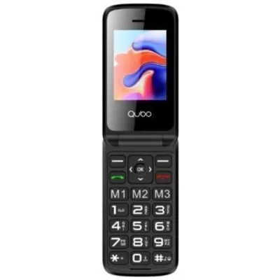 Qubo X-247 4G Seniorenhandy Dual SIM 2,4"/1,77" Schwarz