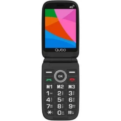 Handy Qubo X-D340 4G Doppelbildschirm Bluetooth SOS Schwarz
