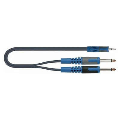 Quik Lok QUIK-LOK RKSA/140-1 Audiokabel 1 m 3,5mm 2 x 6,35mm Schwarz, Blau, Grau