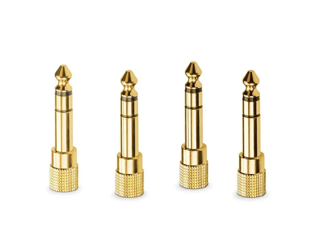 RØDE Rode HJA-4 Klinkenadapter 3,5mm zu 6,35mm TRS 4 Stück Audio-Adapter 6,35mm Klinke zu 3,5-mm-Klinke, 4 Stück