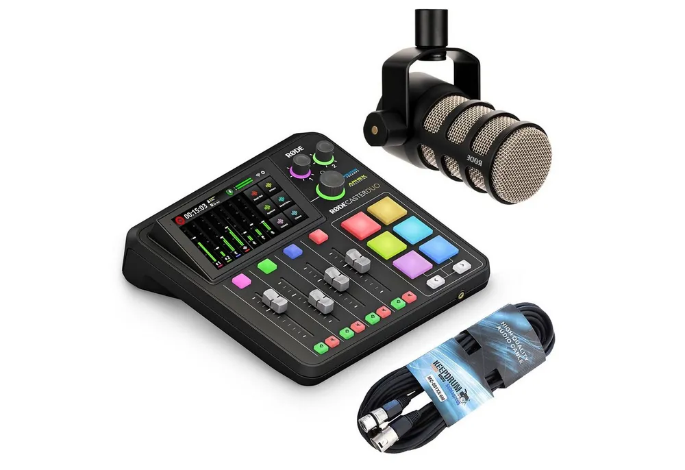 RØDE Rode Rodecaster Duo Station mit Podmic und Kabel Digitales Aufnahmegerät