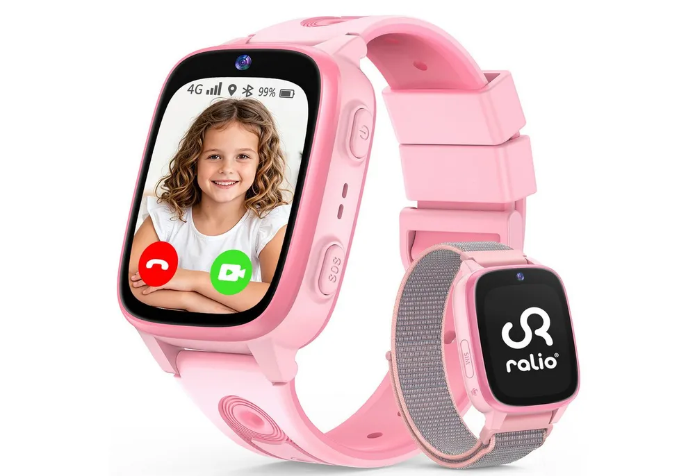 Ralio R5 Go 2026 Neue 4G Smartwatch Kinder mit HD-Videoanrufe, GPS-Ortung Smartwatch (Schulmodus, SOS-Notruffunktion, 3 Tage Akkulaufzeit cm/1,83 Zoll) mehrere Kommunikationswege, ideal für Kinder als KinderUhr mit GPS Tracker, Perfekte Geschenke für Kinder – Sicherheit & Freiheit im Alltag.
