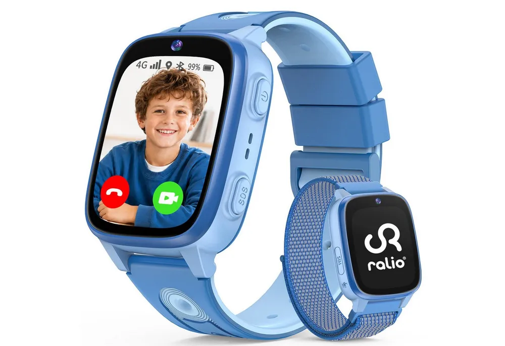 Ralio R5 Go 2026 Neue 4G Smartwatch Kinder mit HD-Videoanrufe, GPS-Ortung Smartwatch (Schulmodus, SOS-Notruffunktion, 3 Tage Akkulaufzeit cm/1,83 Zoll) mehrere Kommunikationswege, ideal für Kinder als KinderUhr mit GPS Tracker, Perfekte Geschenke für Kinder – Sicherheit & Freiheit im Alltag.