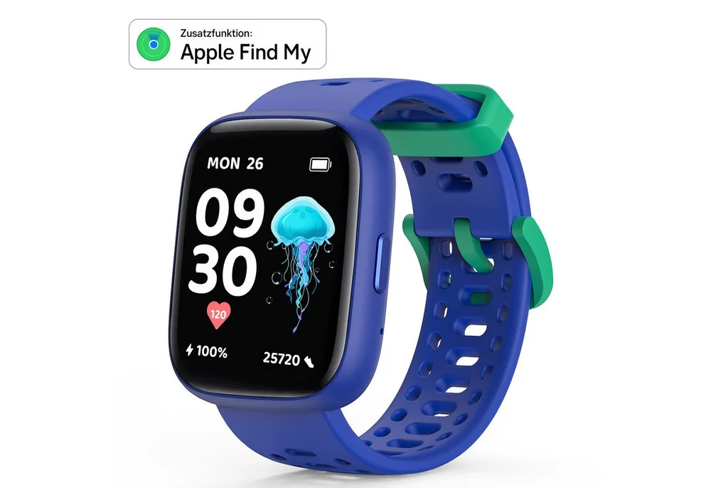 Ralio Smartwatch Kinder als Geschenk für kinder, Kompatibel mit Android/iOS Smartwatch (1.83 Zoll) Kinderuhren mit Apple Wo ist?", Spielen und 80+ Sportmodi, Sportwatch mit Schrittzähler, Wecker, IP68 Wasserdicht, Fitness Tracker mit Herzfrequenz, Kalorien, Schritt, Schlafanalyse
