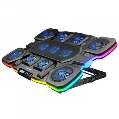 Kühlstation Rampage GLACIERS50 Gaming 14-17" RGB 11 Lüfter