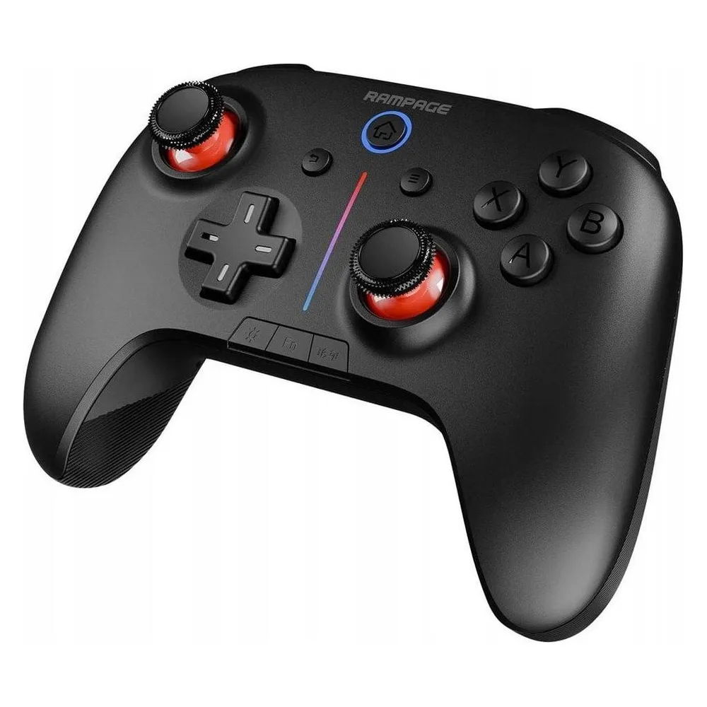 Kabelloser Gamepad Rampage Hydra RGB Schwarz Dreifach-Verbindung