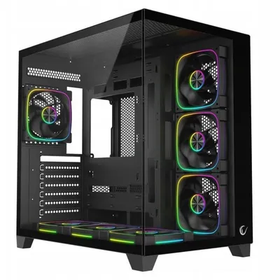 PC-Gehäuse Rampage Sealite 7 Lüfter ARGB ATX Schwarz