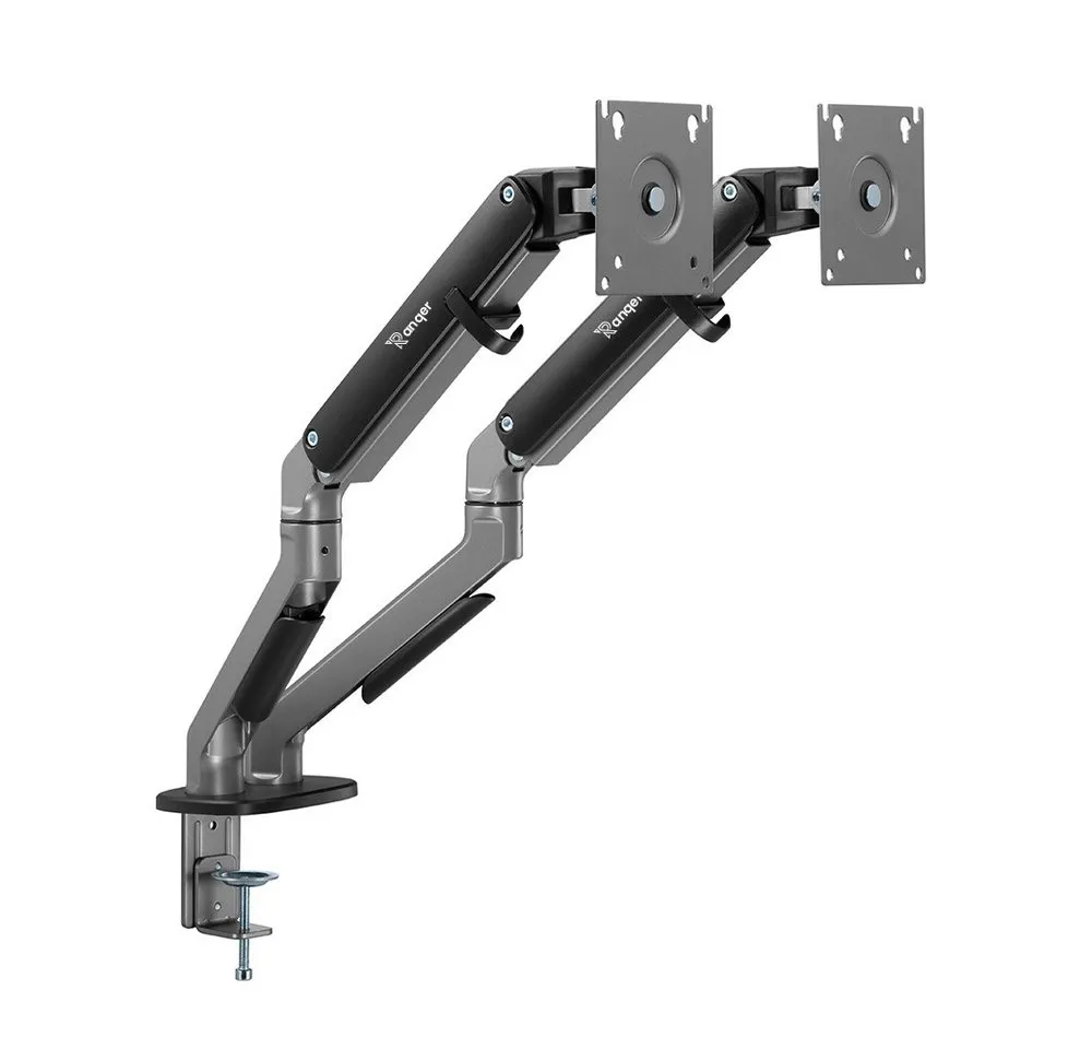 Ranqer Monitor-Halterung Pro Dual, (bis 35 Zoll, für zwei Monitore, Space Gray)