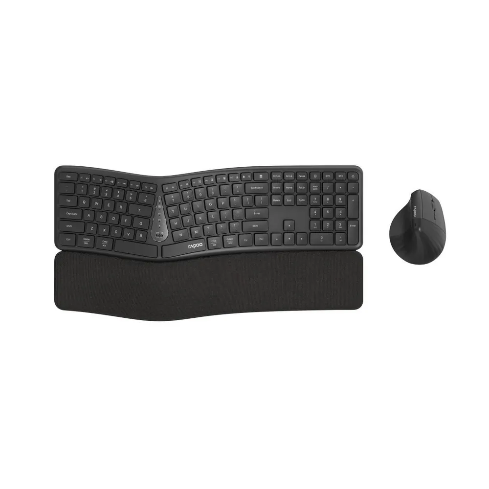 "Ergonomische Multi mode Kombo Set ""8810ME"", Grau, QWERTZ (00228285) Maus-Tastatur-Set"