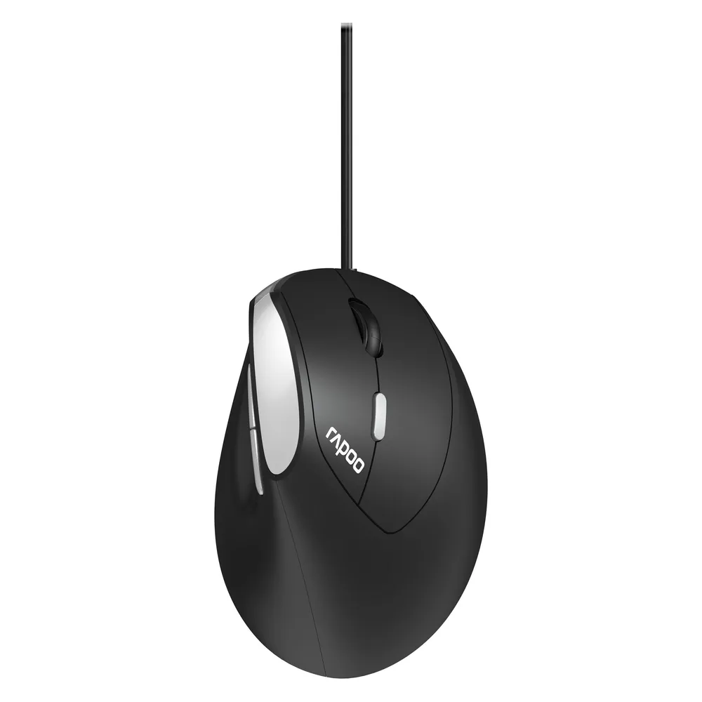 Kabelgebundene ergonomische Maus "EV200", Schwarz