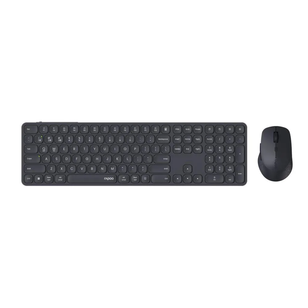Kabelloses Multimodus-Deskset 9810M, QWERTZ, Dunkelgrau