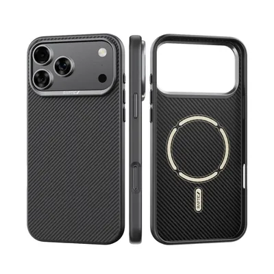 Smartphone-Hülle Raptic Aramidfaser 600D MagSafe Schwarz für iPhone 17 Pro Max