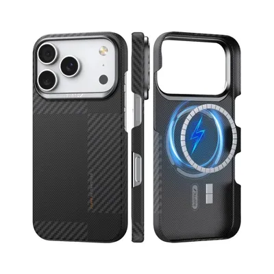 Funda für Smartphone Raptic Geotik Aramid Magnetisch Mondrian für iPhone 17 Pro Max