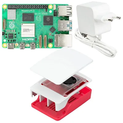 Barebone Raspberry KITPI52GB ARM 2GB RAM Netzteil Gehäuse Weiß/Rot