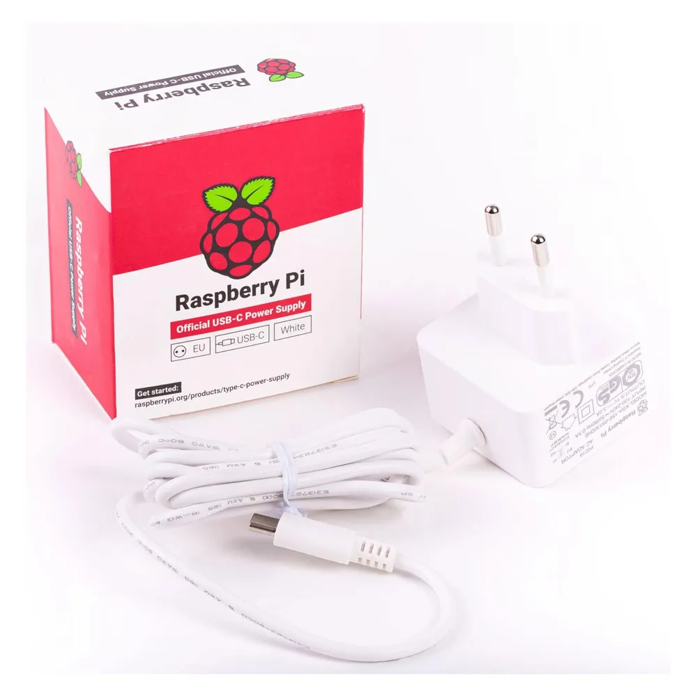Netzteil Raspberry RB-PS-PI4-WH 5V 3A USB-C weiss offiziell