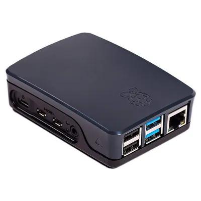 Offizielles Raspberry-Gehäuse für Raspberry Pi 4, Schwarz/Grau