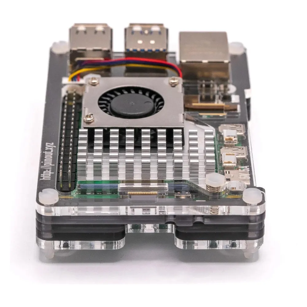 Raspberry Pi Pibow case for 5 (fan not included) - Gray