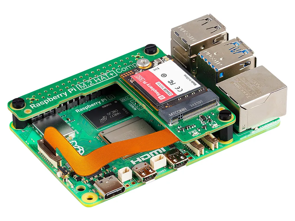 RASPBERRY PI M.2 HAT+ (Kompaktversion)