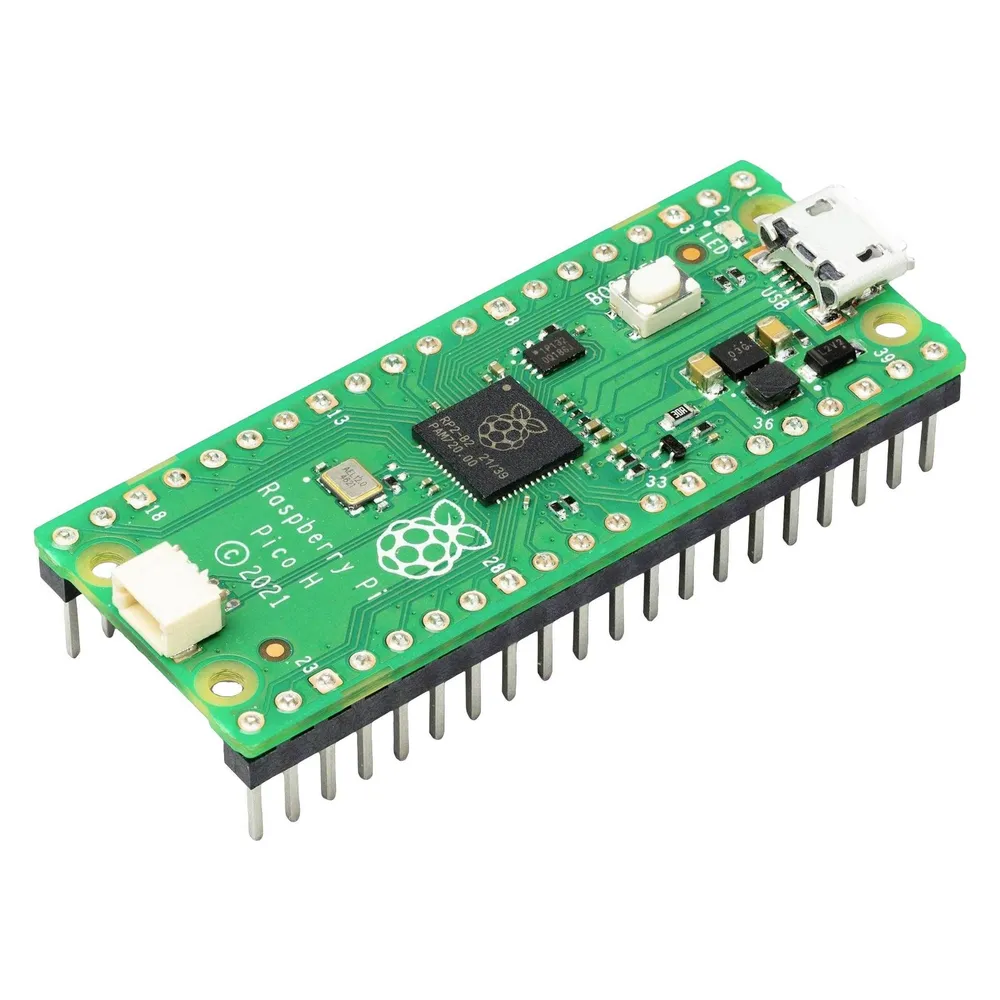 Platine Raspberry Raspberry Pi Pico H Dual-Core 133 MHz 264 KB RAM ultrakompakt