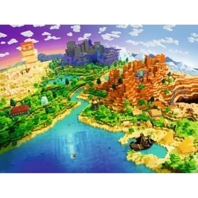 Puzzle Ravensburger 17189 1500 Teile Minecraft Videospiel Motiv