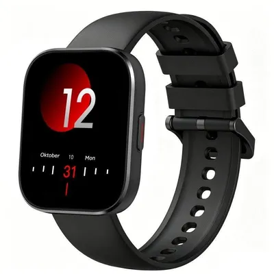 RAYOFI D19 Bluetooth 1,83'' Aluminium Grau Silikonarmband IP68 SpO2 Herzfrequenz