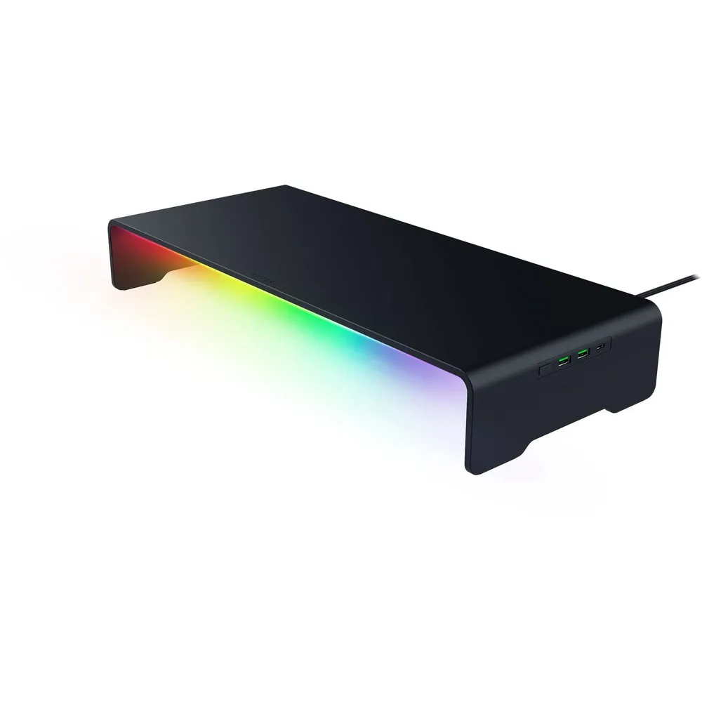 Razer Chroma Monitorständer mit integriertem 4-Port Hub, Schwarz