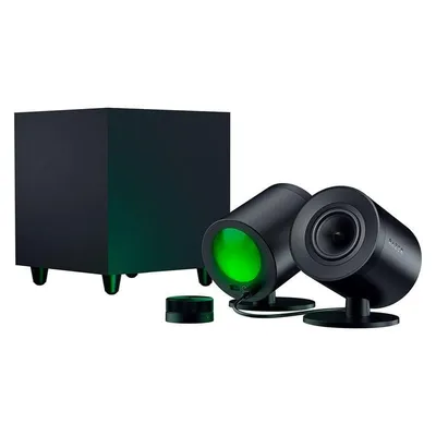 Razer Nommo V2 Pro Full-Range 2.1 Gaming-Lautsprecher mit kabellosem Bluetooth/USB-Subwoofer