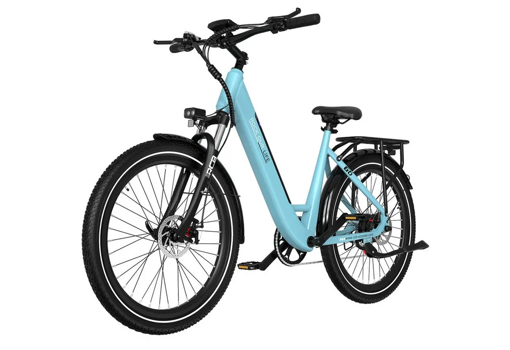 RCB E-Bike Pedelec G6 für Stadt und Gelände,27,5 Zoll Damen Elektrofahrrad,13Ah,60-100 km, 7 Gang, Heckmotor, 468 Wh, APP&NFC,ebike Damen,Gepäckträger hinten,max. Geschwindigkeit: 25 km/h