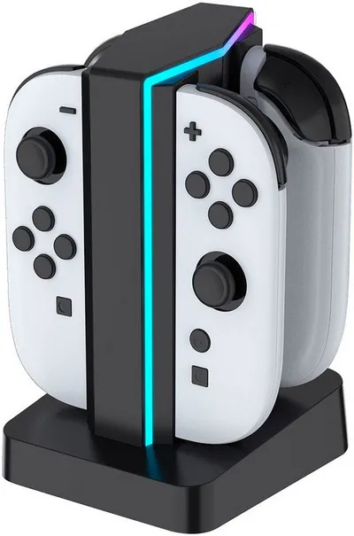 Ready2gaming Switch 2 4in1 Charger mit LED Beleuchtung Ladestation