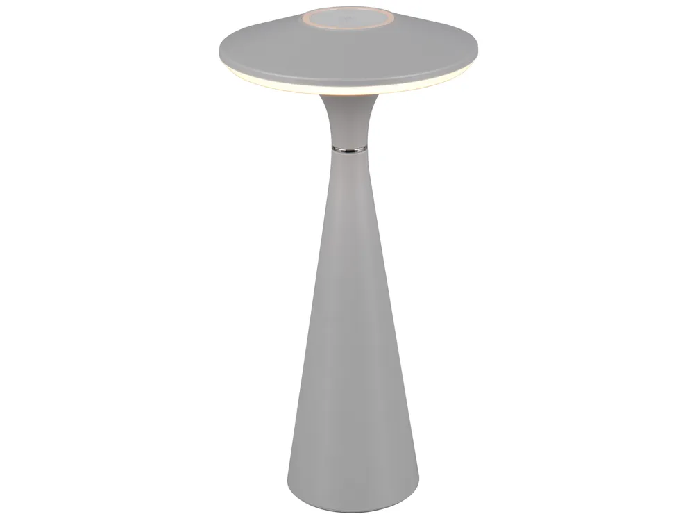 REALITY LED-Akku-Tischleuchte TORREZ, R57726177, grau, IP 44, 2 W, 180 lm