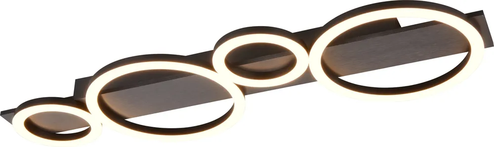 REALITY LED-Deckenleuchte LUMOS, R64821109, 26,5W, 3100lm, 3000K, alu