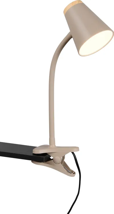 REALITY LED-Klemmleuchte PONGO, R25831143, 4,5W, 500lm, 3000K, beige