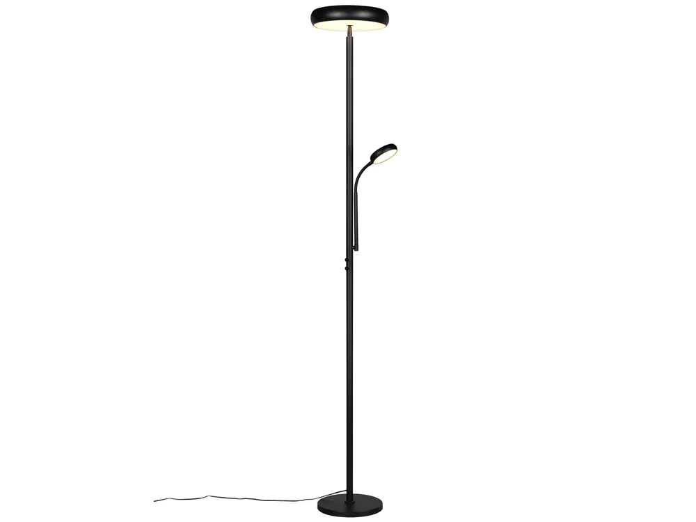 REALITY LED-Stehleuchte Palermo R45741132, 23W, 3000... 6500K, 2500lm, CCT, IP20, schwarz