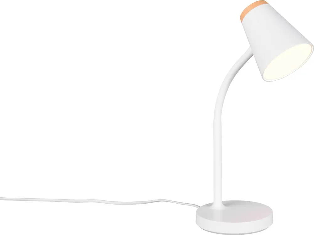 REALITY LED-Tischleuchte PONGO, R55831101, 4,5W, 500lm, 3000K, weiß