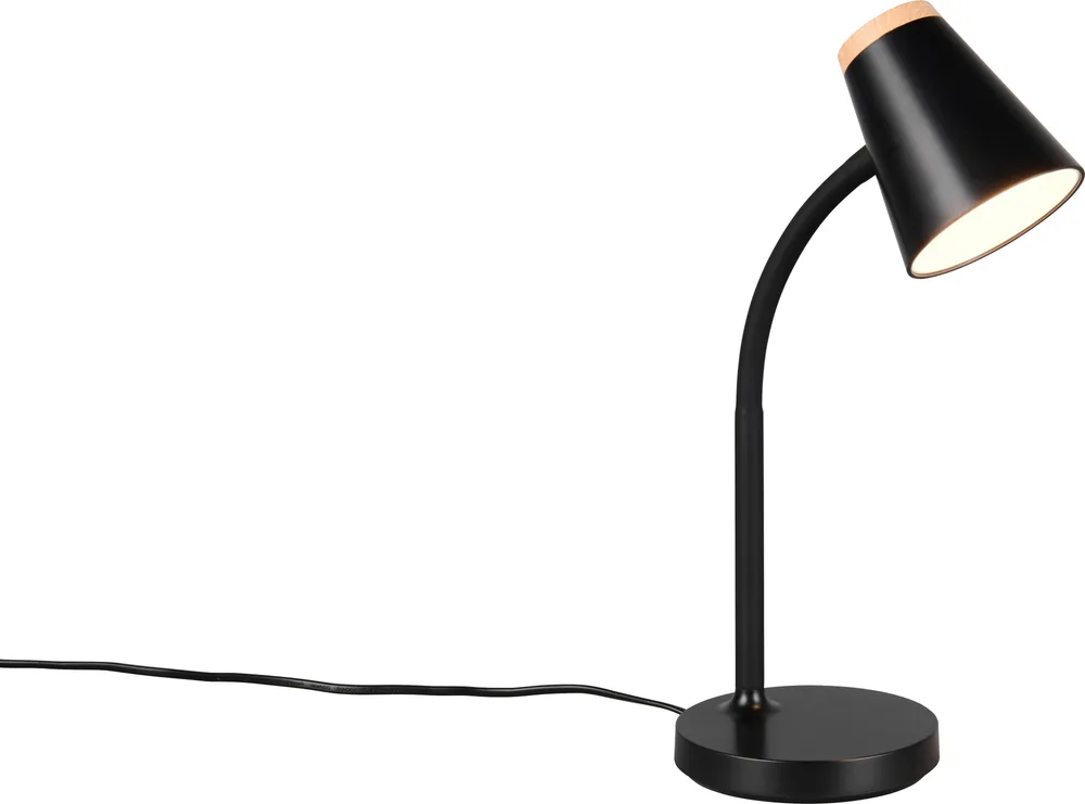 REALITY LED-Tischleuchte PONGO, R55831102, 4,5W, 500lm, 3000K, schwarz