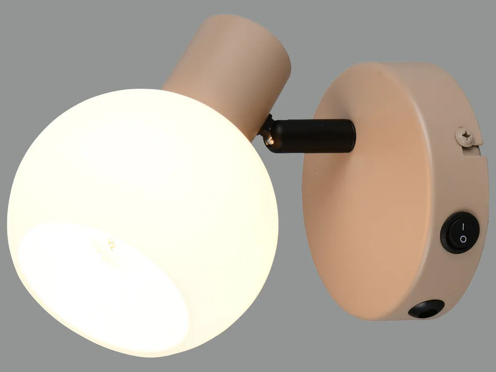 REALITY Wandleuchte Boba R86371743, E14, ohne LM, IP20, beige