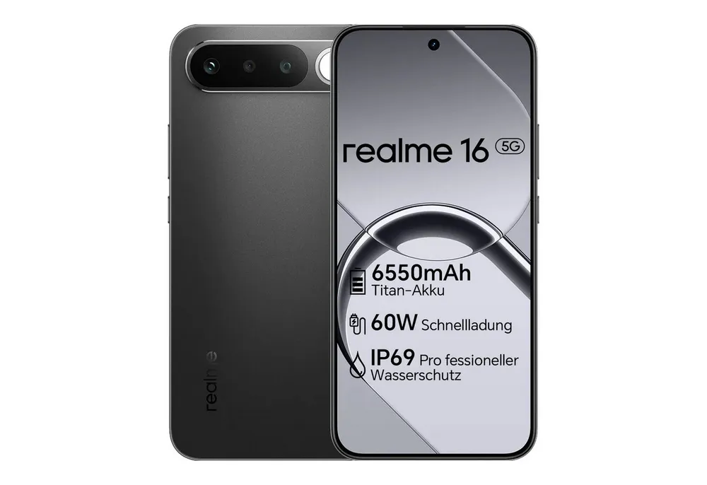 Realme Realme 16 5G 6,57-Zoll-AMOLED-Display, 6550-mAh-Akku Smartphone (6.57 Zoll, 256 GB Speicherplatz)