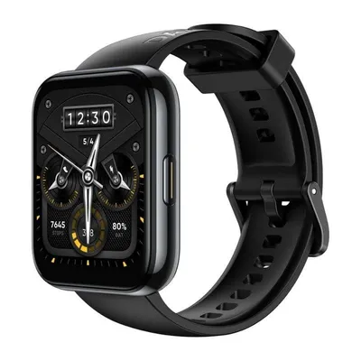 Realme Watch 2 Pro Bluetooth GPS 45mm Farbdisplay Schwarz Einheitsgröße IP68 SpO2 Pulsmesser