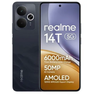 Realme 14T 5G 8GB 256GB Schwarz 6.67" 50 MP Dual-Kamera