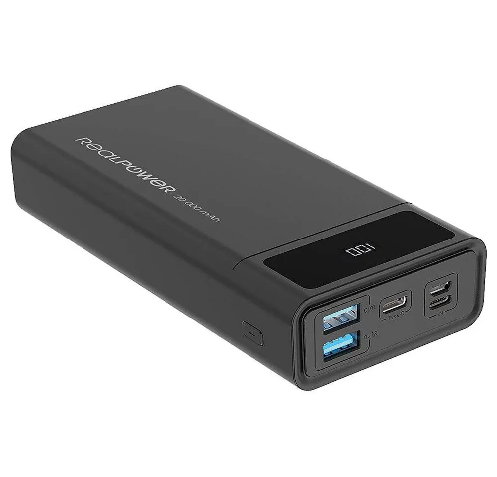 Realpower PB-20k PD Powerbank 20.000 mAh Powerbank (1 St)
