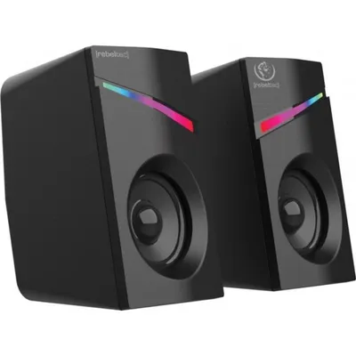 Lautsprecher Rebeltec Kompakt 2.0 Klinke 3,5 mm 12 W USB mit RGB-LED
