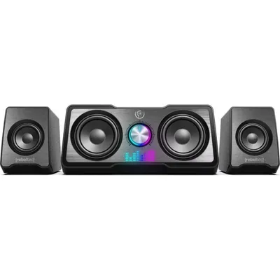 Lautsprecher Rebeltec Multimedia 2.1 USB 22W mit starkem Subwoofer und RGB-LED