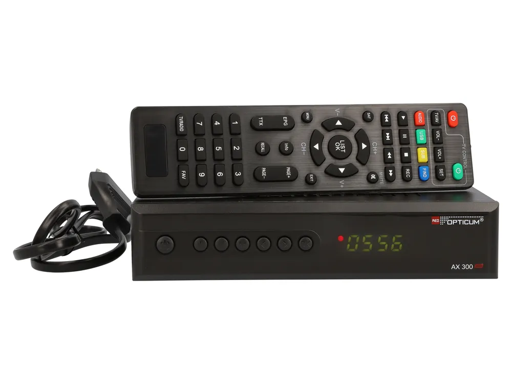 RED OPTICUM DVB-S HDTV-Receiver AX300 Plus, PVRready, schwarz
