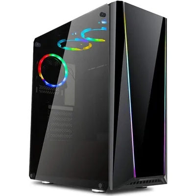Redragon Tailgate RGB Mid Tower, gehärtetes Glas, USB 3.2, Schwarz