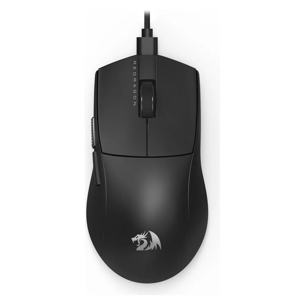 Maus Redragon M724-1K K1NG Kabelgebunden 12400DPI Schwarz RGB Ultralight 6 Tasten