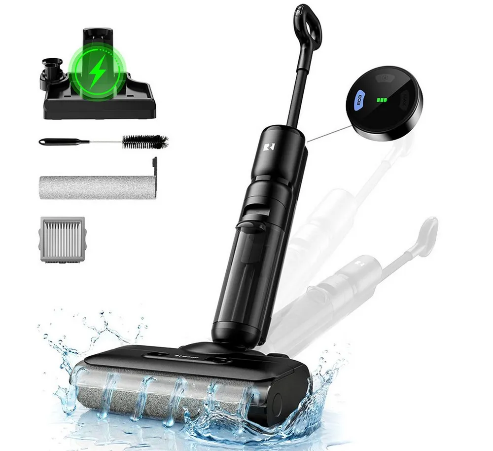 redroad Nass-Trocken-Akkusauger 2026 Nass-Trockensauger 23kPa/OLED/350W Wet and Dry Vacuum Cleaner, 350 W, 1.2 OLED /18650 Lithium6x4000/AI Automatische Widerstandsregelung